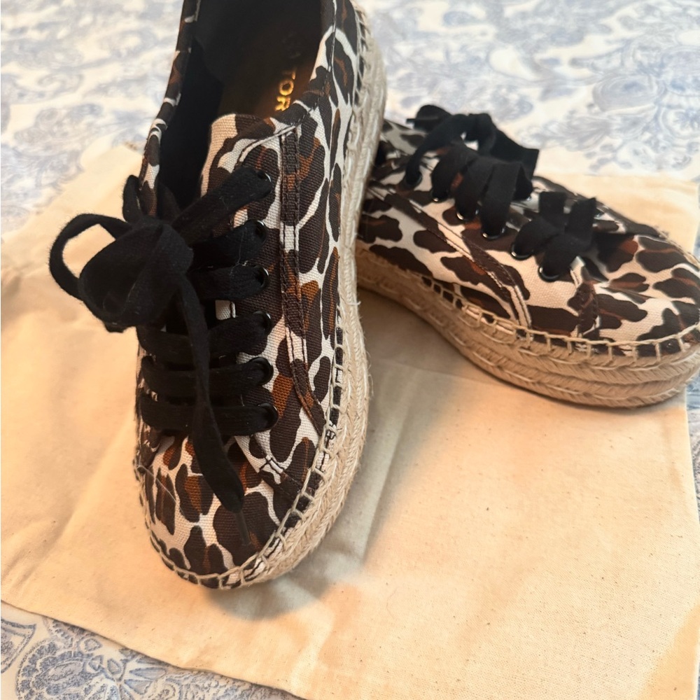 Tory Burch Brown and Black Espadrilles